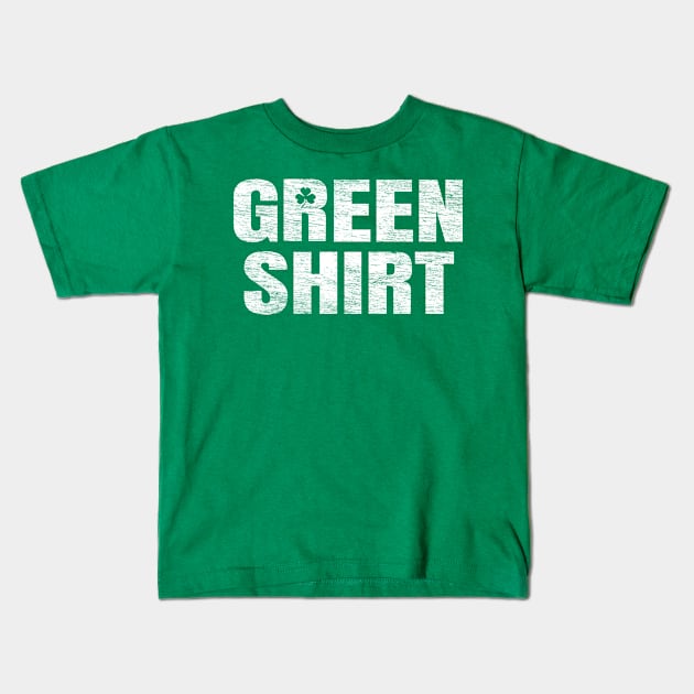 Green Shirt Wages Kids T-Shirt by ilrokery